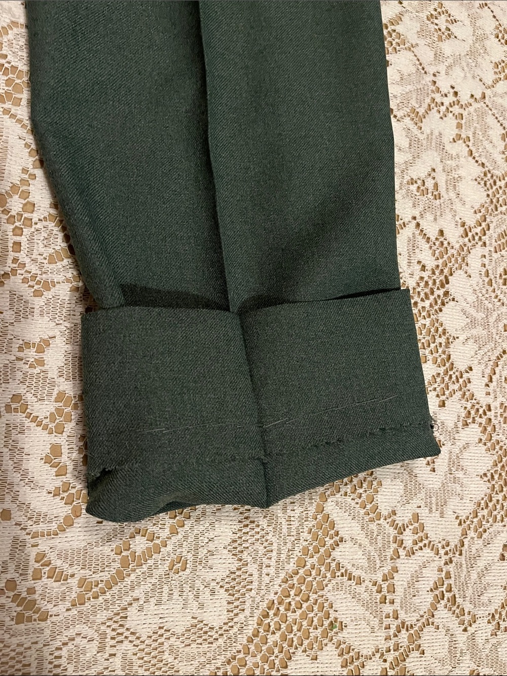 1970s The Attic Union Made Longline Suit Set, Sage Green, Size M Tall - Picture 14 of 14